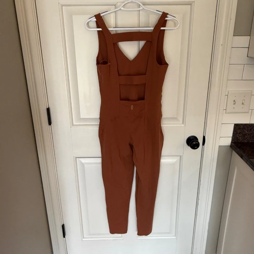 New! Free Movemnt x Free People Never Better One-Piece Brown 45443